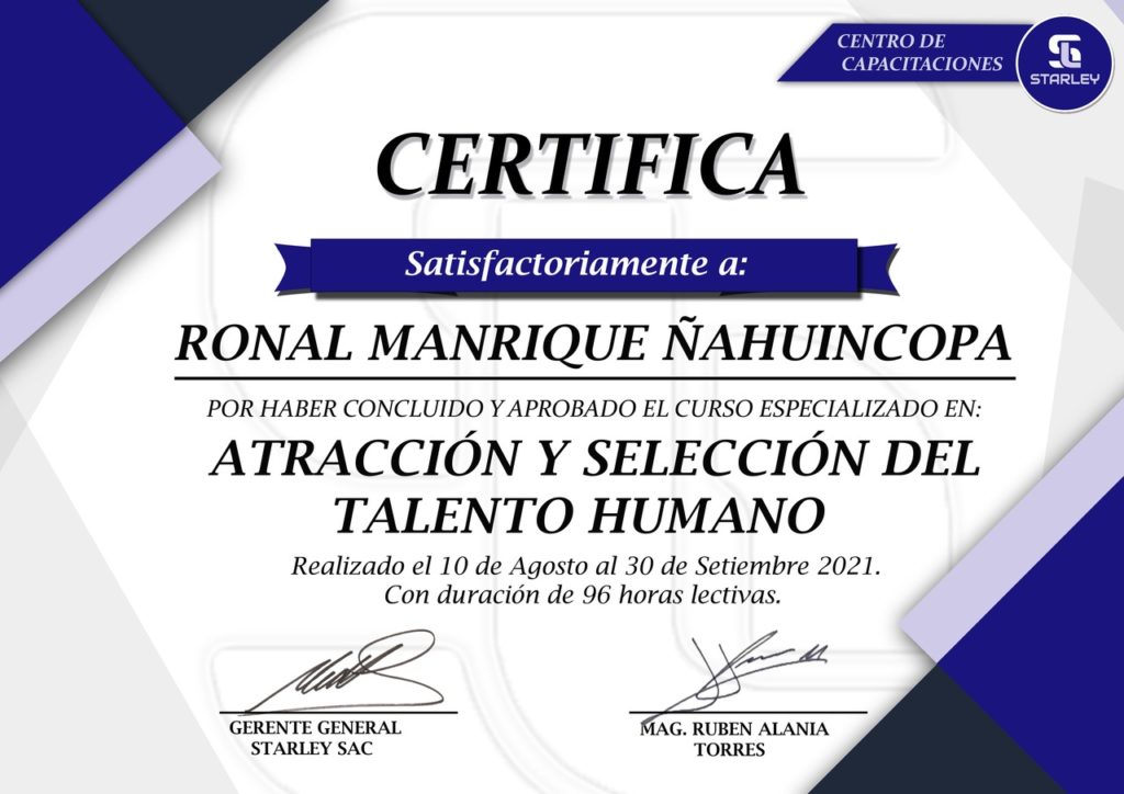 Atracción Y Selección Del Talento Humano - Starley